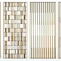 Modern Stylish Room Dividers With Geometric Patterns Vertical Stripes And Grid Designs 3d model