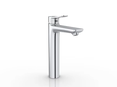 Modern Chrome Bathroom Faucet With Tall Spout Single Handle And Sleek Design 3d model