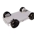 Smart Machine Silver Chassis With Black Wheels And Modern Intelligent Structure 3d model
