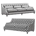 Brown and Blue Velvet Tufted Multi Seat Sofa for Living Room Interior Decor