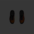 Brown Leather Mid Calf Lace Up Boots With Black Sole For Casual Daily Wear