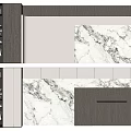 Sofa Background Wall Ornaments Book Ornaments Combination 3d model