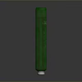 Daily Life Green Rectangular Textured Bottle With White Cap For Household Use
