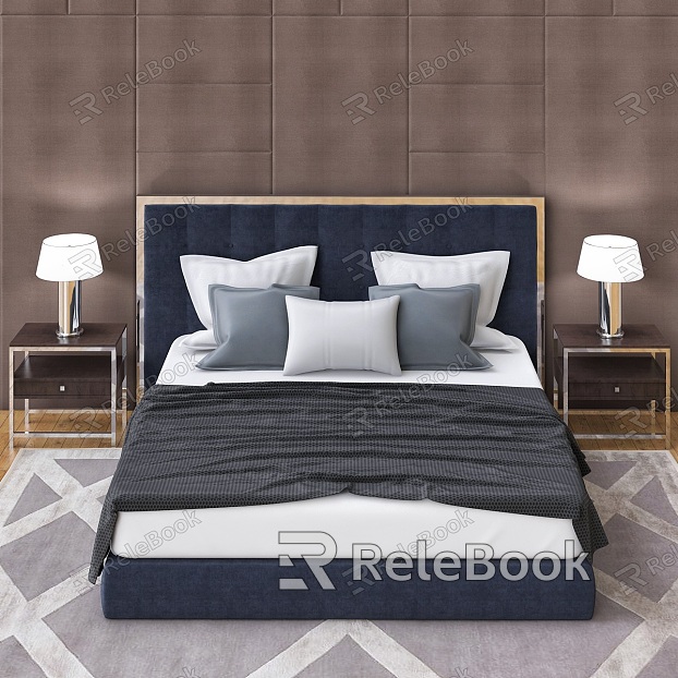 Modern background double bed model