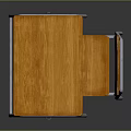 Simple Design Wooden Table And Chair With Metal Frame And Wooden Top