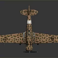 Camouflage Military Airplane Model With War Thunder 2 Logo And Decorative Design