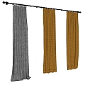 Curtain cloth curtain 3d model