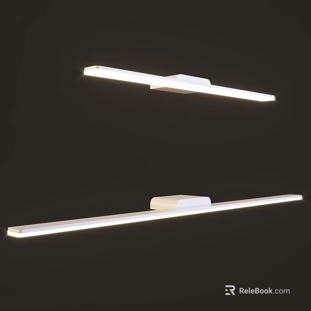 Modern Slim Linear Wall Lights With White LED Illuminated Design For Home 3d model 