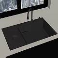 Modern sink vegetable basin faucet 3d model
