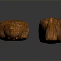Handcrafted Wooden Human Figure Carvings With Textured Surface And Brown Tone