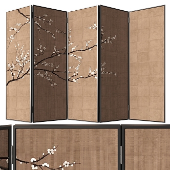 Silent Wind Folding Screen 3d model