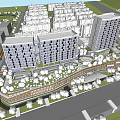 Style Science City Compound Comprehensive Community 3d model