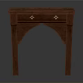 Traditional Chinese Style Mahogany Table With Carved Diamond Decorations And Elegant Leg Design