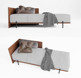 Modern chaise longue beauty double sofa 3d model