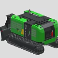 Green Wirtgen Tracked Construction Machine With Heavy Duty Tracks And Structure 3d model