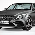 Modern Gray Mercedes Benz Sedan With Sporty Wheels And Front Grille