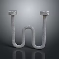 Heavy Duty Industrial Metal U Shaped Bolts Hardware Tools With Square Head Design