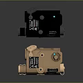 Two Black And Beige Industrial Mechanical Devices With Labels And Knobs