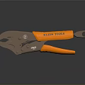 Pipe pliers vise bench vise wrench tool hardware tool processing tool furniture 3d model