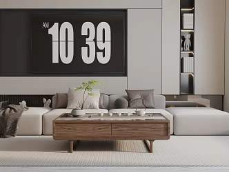 Modern three-seat sofa 3d model