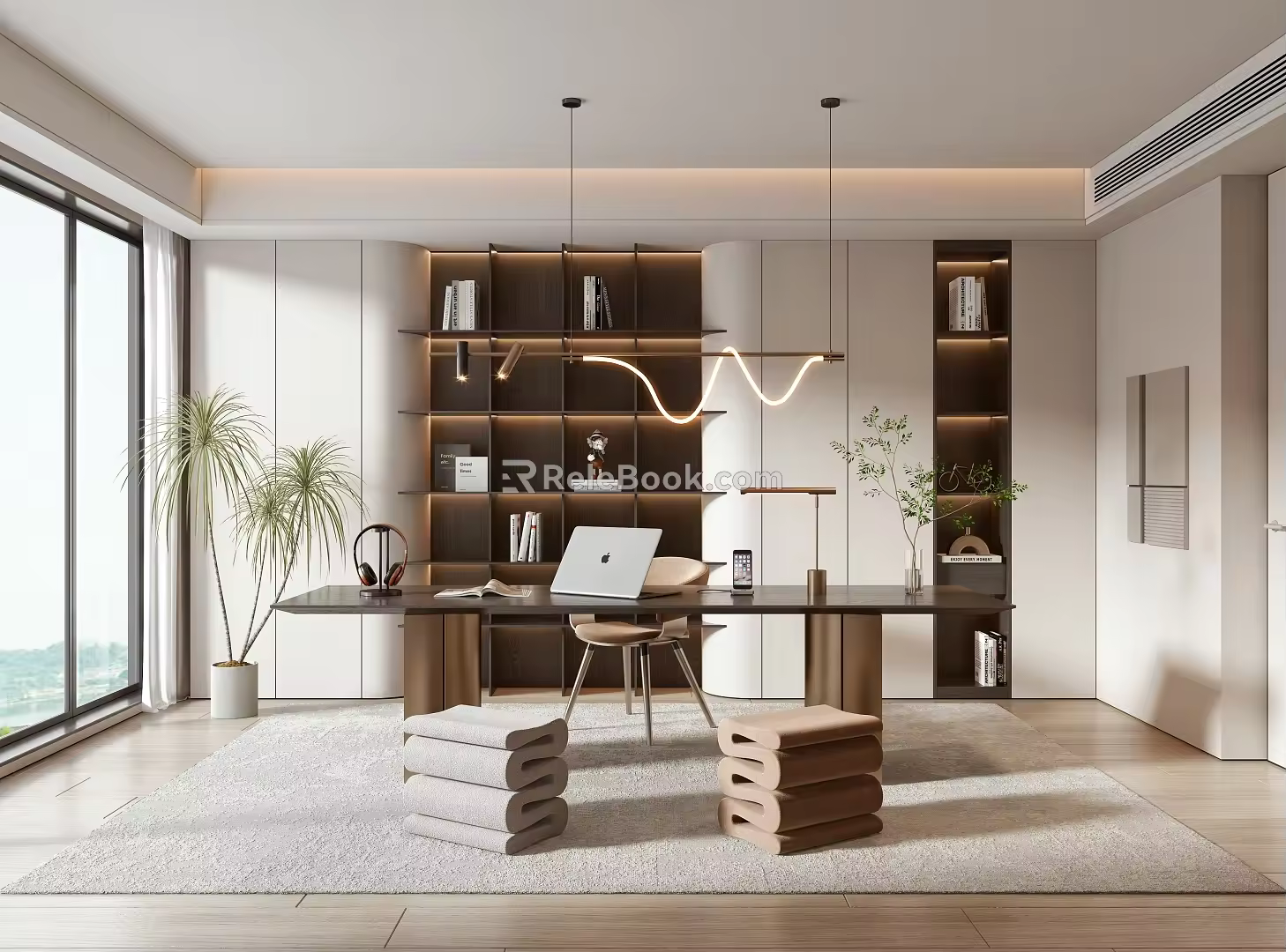 Modern study 3d model