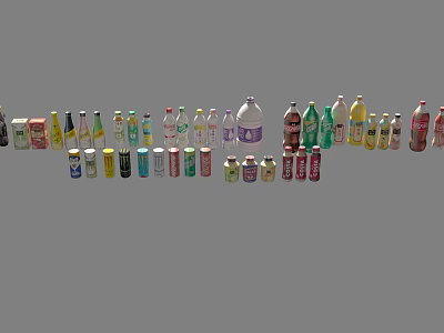 Modern Beverage Plastic Packaging Bottle 3d model