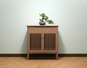 New Chinese-style Entrance Cabinet 3d model