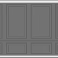 Gray Background Wall With Rectangular Panel Design And Decorative Edge Trim 3d model