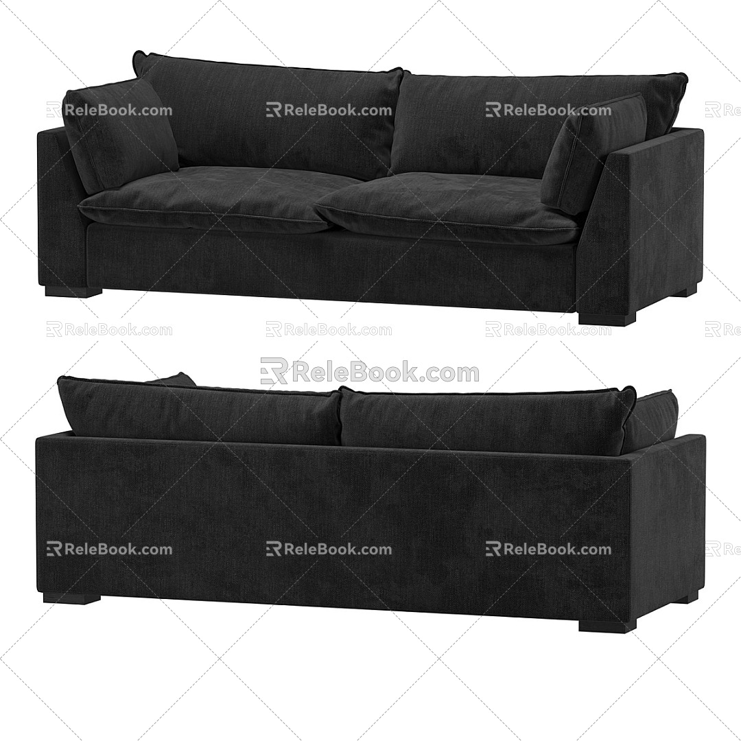 Double sofa 3d model