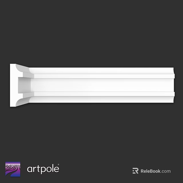 White Decorative Molding Component For Interior Wall And Ceiling Design 3d model 