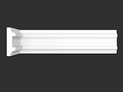 White Decorative Molding Component For Interior Wall And Ceiling Design 3d model