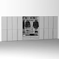 Sleek Modern Wardrobe Interior With Hanging Rods Shelves And Drawers For Organized Clothing Storage