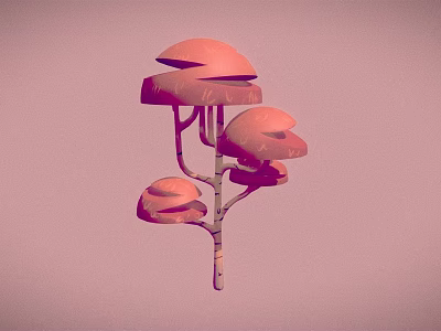 Modern Cartoon Tree 3d model Modern Cartoon Tree 3d model