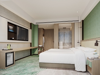 New Chinese Hotel Rooms 3d model