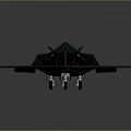 Stealth Fighter Jet With Dark Gray Body And Advanced Design 3d model