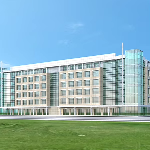 Architectural effect drawing of dormitory, factory building, office building 3d model