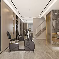 Modern basement negative first floor 3d model