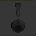 Computer Over Ear Headphones Black Design With Soft Ear Cups And Control Buttons 3d model