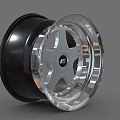 Sleek Silver Car Wheel With Black Tire KS Logo And Modern Rim Design For Vehicles