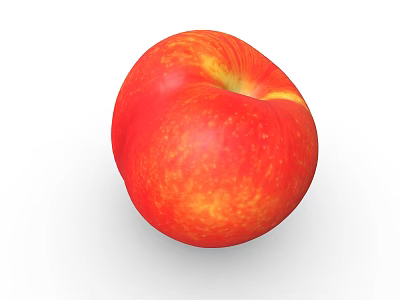 Fresh Ripe Red and Yellow Peach with Juicy Flesh as Healthy Natural Fruit Snack 3d model
