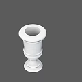 Public Facility White Decorative Pillar Planter With Stable Base And Open Top