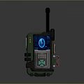 Weapon Control Device With Futuristic Handheld Antenna Digital Screen And Tactical Buttons