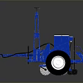Blue Agricultural Seeder Machinery With Multiple Planting Units Metal Wheels And Structure