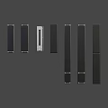 Modern Black And White Long Strips Arranged As Decorative Design Elements