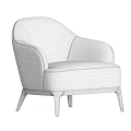 Modern Upholstered Lounge Chairs with Beige Navy Blue Fabric and Black Metal Legs
