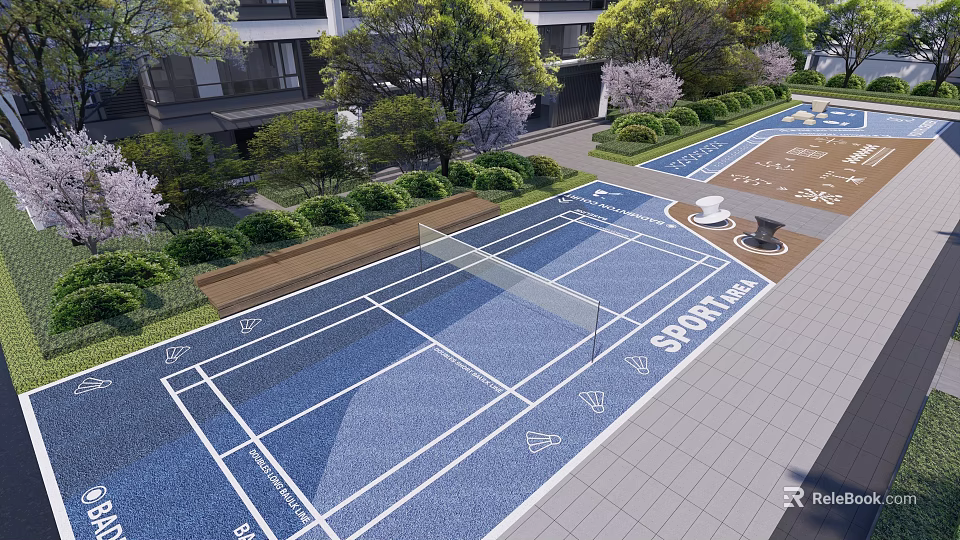 Functional Fire Rescue Access Area With Open Space And Safety Markings 3d model