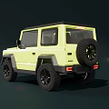 Bright Yellow Compact Off Road SUV With Black Wheels And Rugged Design