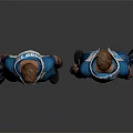 Male Character with Blue White Outfit VIP Hoodie Shorts Silver Leggings Front Back Views