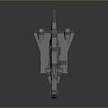 Futuristic Cosmic Spaceship 3D Model With Detailed Structure And Aerodynamic Design