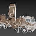 Sand Colored Military Truck With Rheinmetall Radar Unit And Special Equipment